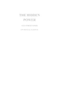 THE HIDDEN POWER AND OTHER PAPERS ON MENTAL SCIENCE (ENGLISH)
