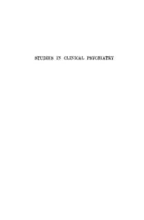 Studies in Clinical Psychiatry