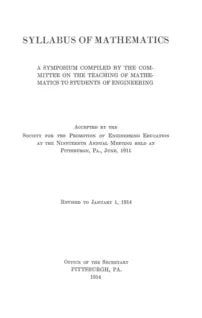 Syllabus of Mathematics