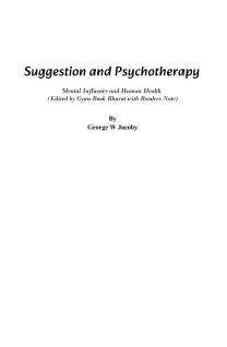 Suggestion and Psychotherapy