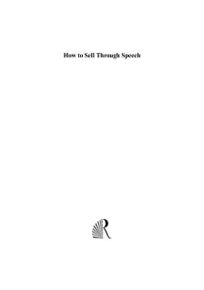 HOW TO SELL THROUGH SPEECH