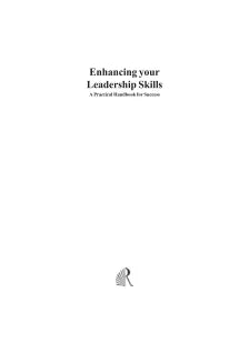 ENCHANCING YOUR LEADERSHIP SKILLS