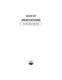 BOOK OF MEDITATIONS FOR EVERY DAY IN THE YEAR