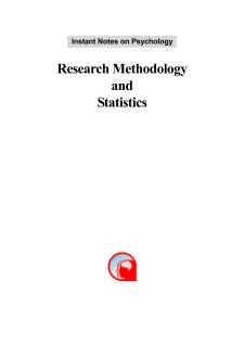 INSTANT NOTES ON PSYCHOLOGY RESEARCH METHODOLOGY AND STATISTICS