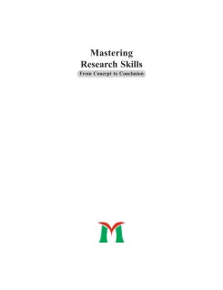MASTERING RESEARCH SKILLS: FROM CONCEPT TO CONCLUSION