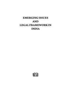 EMERGING ISSUES AND LEGAL FRAMEWORK IN INDIA