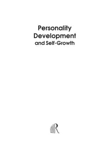 PERSONALITY DEVELOPMENT AND SELF-GROWTH