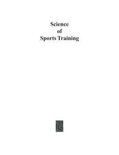 SCIENCE OF SPORTS TRAINING