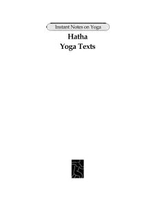 HATHA YOGA TEXTS
