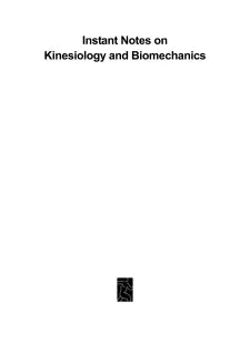 INSTANT NOTES ON KINESIOLOGY AND BIOMECHANICS