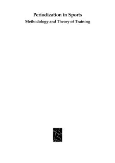 PERIODIZATION IN SPORTS: METHODOLOGY AND THEORY OF TRAINING