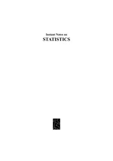 INSTANT NOTE ON STATISTICS