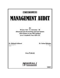 MANAGEMENT AUDIT : Advanced Cpst Accounting and Cost System (Major Mandatory) for MCom Part 2 Semester 3 | Dr. Mahesh Kulkarni | Nirali Prakashan