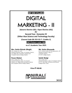 DIGITAL MARKETING 2 for Second Year BSc Semester 4 | Mrs. Smita Shinde (Wagh) | Nirali Prakashan