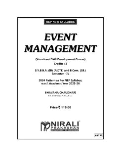 EVENT MANAGEMENT for BBA (IB) Semester 4 | Bhavana Chaudhari | Nirali Prakashan