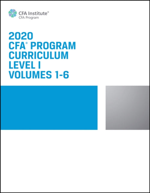 CFA Program Curriculum 2020 Level I Volumes 1-6 Box Set