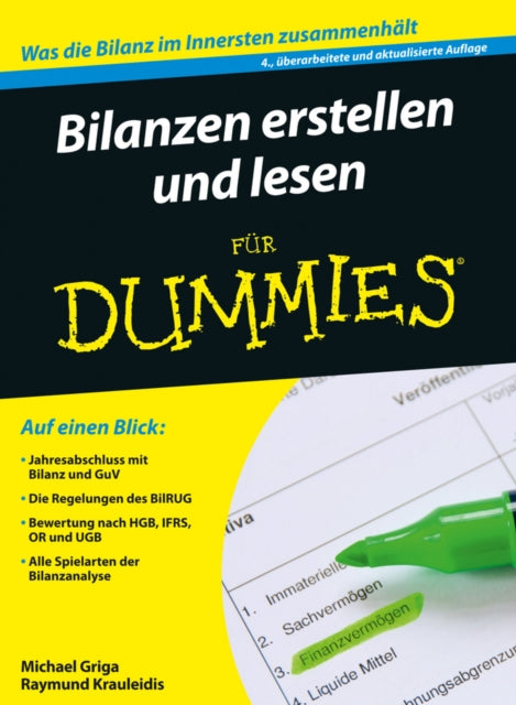 Bilanzen erstellen und lesen für Dummies