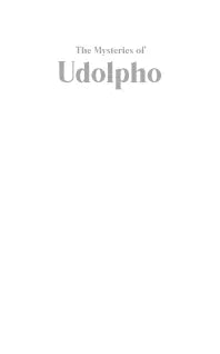 The Mysteries of Udolpho Part 1 By Ann Radcliffe