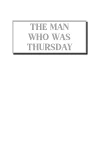 The Man Who Was Thursday: A Nightmare