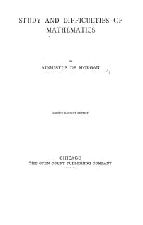 Study and Difficulties of Mathematics