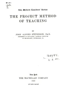 The Project Method of Teaching