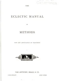 The Eclectic Manual of Methods