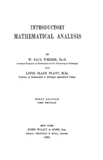 Introductory Mathematical Analysis