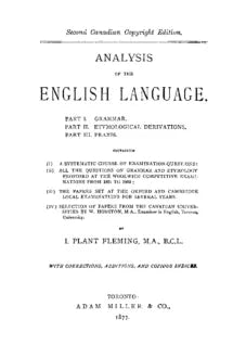 Analysis of the English Language