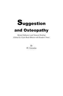 Suggestion and Osteopathy