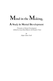 Mind in the Making: A Study in Mental Development