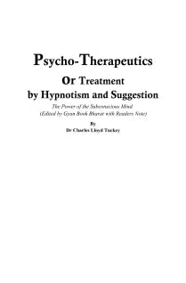 Psycho-Therapeutics; or, Treatment by Hypnotism and Suggestion