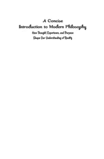 A Concise Introduction to Modern Philosophy