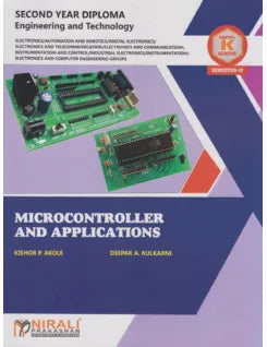 MICROCONTROLLER AND APPLICATIONS (314328) Semester 4 Second Year Diploma in Electronics Engineering MSBTE's ‘K’ Scheme