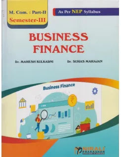 BUSINESS FINANCE For M.Com. Part 2 Semester 3