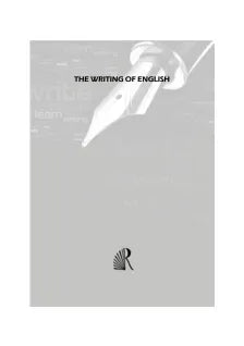 THE WRITING OF ENGLISH