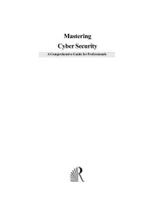 MASTERING CYBER SECURITY