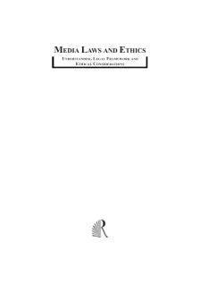 MEDIA LAWS AND ETHICS: UNDERSTANDING LEGAL FRAMEWORK AND ETHICAL CONSIDERATION