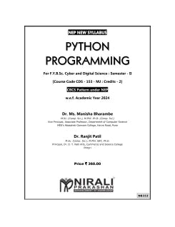 PYTHON PROGRAMMING for First Year BSc (Cyber and Digital Science) Semester 2