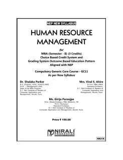 HUMAN RESOURCE MANAGEMENT for MBA Semester 2