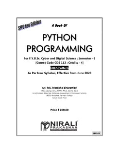 PYTHON PROGRAMMING (First Year (FY) B.Sc. Cyber and Digital Science - Semester 1)
