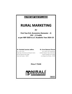 RURAL MARKETING for MU First Year BA Economics (Semester 2) | Dr. Harshad Laxman Jadhav, Dr. Arun Ramrao Chavan | Nirali Prakashan