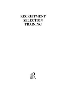 RECRUITMENT SELECTION TRAINING