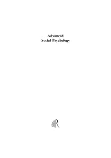 ADVANCED SOCIAL PSYCHOLOGY