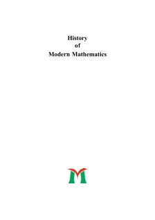 HISTORY OF MODERN MATHEMATICS