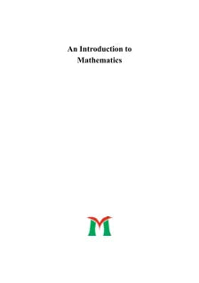 AN INTRODUCTION TO MATHEMATICS