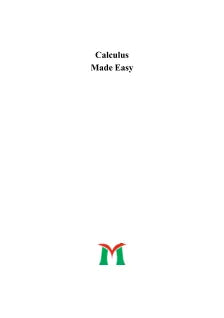 CALCULUS MADE EASY