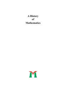 A HISTORY OF MATHEMATICS