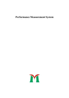 PERFORMANCE MEASUREMENT SYSTEM
