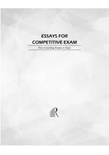 ESSAYS FOR COMPETITIVE EXAM