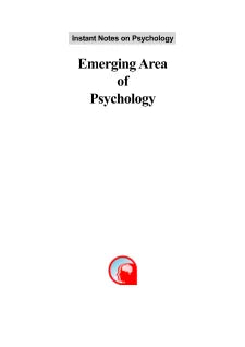 INSTANT NOTES ON PSYCHOLOGY: EMERGING AREA OF PSYCHOLOGY